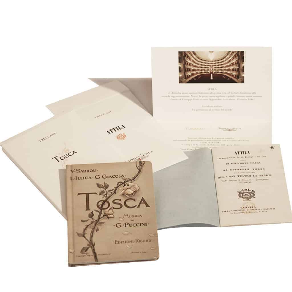 teatro la Scala Milano pamphlet and invitation letter, special print